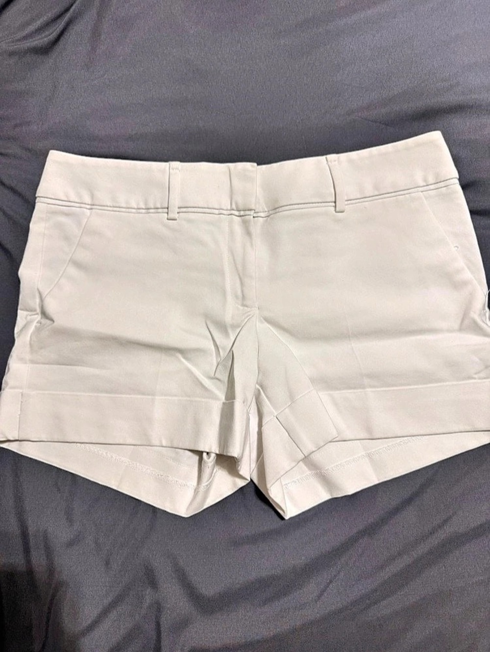 New York & Company Women's High-Waist Shorts in Cream Size 8